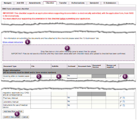 Checklist page